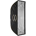 Glow EZ Lock 16x48 Quick Strip Rectangular Bowens Mount Softbox w/External, Internal Diffusers, Deflector Disk, Grid, Soft Box Speedring Adapter for Studio Softbox Lighting