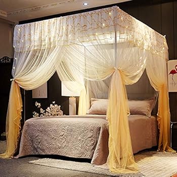Amazon Com Mengersi 4 Corner Poster Princess Bed Curtain Canopy
