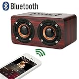 Nibito W5 Red Wood Grain Bluetooth Speaker