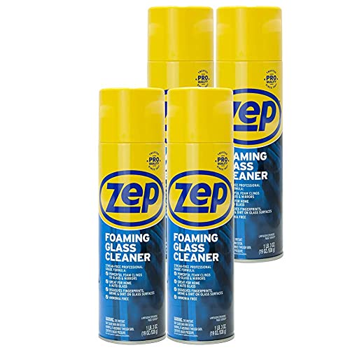 Zep Foaming Glass and Plexiglass Cleaner 19 Ounces (Case of 4