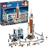 LEGO City Space Deep Space Rocket and Launch Control 60228 Model Rocket Building Kit with Toy Monorail, Control Tower and Astronaut Minifigures, Fun STEM Toy for Creative Play, New 2019 (837 Pieces)