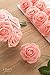 Ling's moment Artificial Flowers 50pcs Real Looking Pink Fake Roses w/Stem for DIY Wedding Bouquets Centerpieces Bridal Shower Party Home Decorations