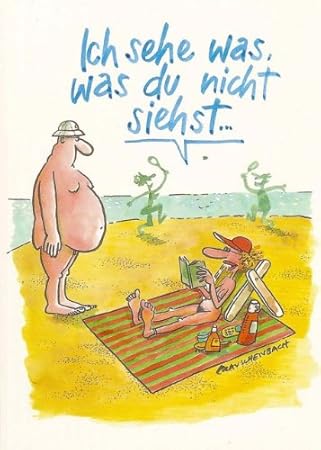 Postkarte Cartoon Ich Sehe Was Was Du Nicht Siehst Amazon De Burobedarf Schreibwaren