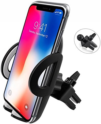 Car Phone Holder, KSACLE Universal Dashboard Air Vent Car Mount 360 Degree Rotation Cell Phone Cradle Holder for GPS iPhone Samsung Android Devices