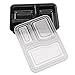 Glotoch 10 Packs 34 Ounce Rectangular Plastic Containers with Leak Proof Lid, Stackable, Disposable, BPA Free Lunch Box