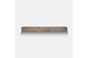 Urbandi Modern Fireplace Mantel, Contemporary, Floating Mantle, Shelf, Hand Crafted, (Grey, 36Lx6Hx8D)
