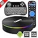 Android 9.0 TV Box, EVANPO Smart Box Android TV Player 4GB RAM 64GB ROM Quad Core Speed Support 3D/ 4K/ 6K Ultra HD/H.265/2.4GHz WiFi/USB 3.0/ HDR with Wireless Mini Keyboard