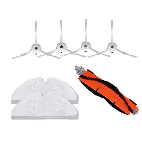 Sunlera 7 // 8 / 9pcs HEPA Filter Hauptbürste Seitenbürste Mop Kleidung Set Staubsauger-Teile-Kit Ersatz für Xiaomi