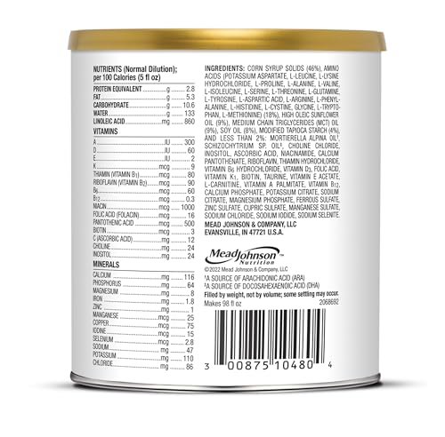 PURAMINO HYPOALLERGENIC INFANT DRINK, FOR SEVERE FOOD ALLERGIES, OMEGA-3 DHA, IRON, IMMUNE SUPPORT, POWDER CAN, 14.1 OZ