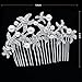 Crystals Rhinestone Starfish Hair Comb Pins for Bridal Wedding Hair Accessories Jewelry FA201592 (Silver)