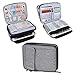 Damero 2 Layer Electronics Organizer Bag, Universal Electronic Accessories Travel Case Storage for USB Cable, Flash Driver, Phone and More, Dark Gray