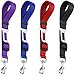 YuCool Dog Seat Belt,4 Piece Set Dog Car Adjustable Seatbelts for Vehicle Nylon Pet Safety Heavy Duty & Elastic Car Harness for Dogs