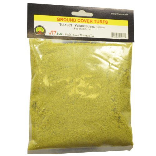 JTT Scenery Products Ground Cover Turf, Yellow Straw, Coarse/30 Cubic Inch