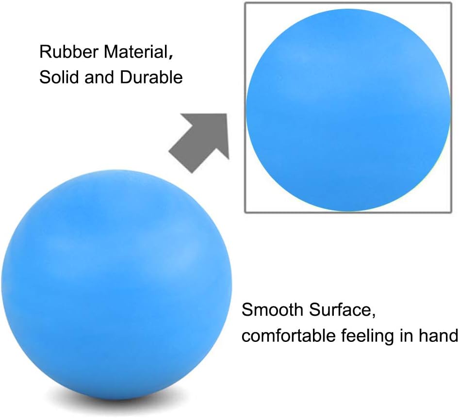WOVTE Massage Lacrosse Ball for Sore Muscles, Shoulders, Neck, Back, Foot, Body, Deep Tissue, Trigger Point, Muscle Knots, Yoga and Myofascial Release (Blue): Health & Personal Care