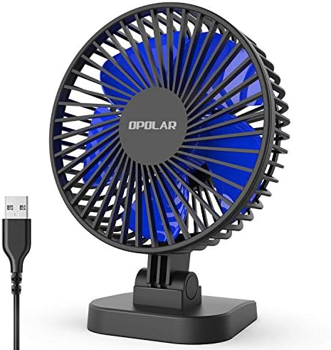 2019 New Mini USB Desk Fan with 3 Speeds, Strong Airflow but Whisper Quiet, 40° Adjustable Tilt Angle for Better Cooling, Perfect Portable Personal Fan for Desktop Office Table,a