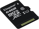 Kingston 64GB Micro SDXC UHS-I Class 10 Flash Memory Card Black SDC10G2/64GBSP view 2