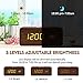 fomobest Wooden Alarm Clock with Wireless Charging for iPhone Samsung, Wood Digital LED Desk Clock for Bedroom, 3 Alarm Settings, Sound Control, Adjustable Brightness, Time Temperature (Brown)
