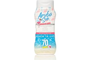 ARUBA SUN Kids SPF 70 Sunscreen Lotion with Bubble Gum scent | Aruba Reef Act Compliant no 67, Octinoxate & Oxybenzone Free | Water-Resistant, Non-Greasy, Broad Spectrum UVA/UVB Sunscreen, 8 oz