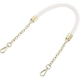 uxcell Leather Purse Handle, 60cm/23.6" PU Braided Purse Replacement Strap for Women's Handbag Underarm Bag Tote (Beige)