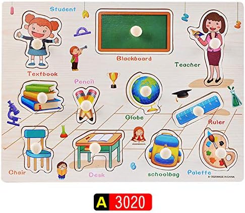 balaballalla Wood Puzzle Cartoon Jigsaw Vegetables Fruit Arabic Numerals Aquatic Creatures Animal Park Educational DIY Toys For Kids Puzzles MP106