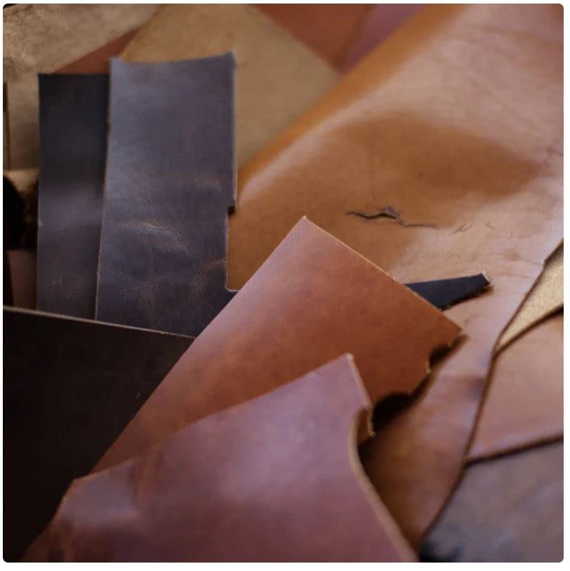 Large Sheets of Leather Scraps for Crafts Sewing Hobby Workshop Crafting Leather Sizes, and Shapes - 5-15 Large Sizes Pieces (3lb)