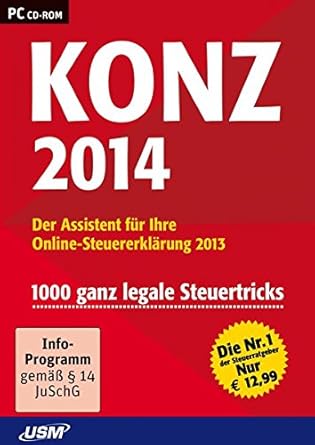 Konz Steuer 14 Der Assistent Fur Ihre Online Steuererklarung 13 Konz Franz Amazon De Software