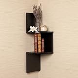 Danya B Laminated Corner Shelf in Black Finish (Kitchen)