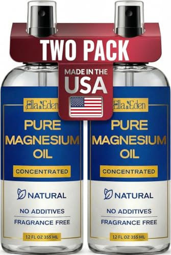 Magnesium Oil Spray 2-Pack for Feet, Sleep & Leg Cramps, 12 Oz... 51m4PdutIbL