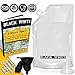 (6) Black & White Label Premium Plastic Flasks Liquor Rum Runner Flask Cruise Kit Sneak Alcohol Drink Wine Pouch Bag Set Reusable Concealable Flasks for Booze & Cocktails 2x32oz+2x16oz+2x8oz + Funnel