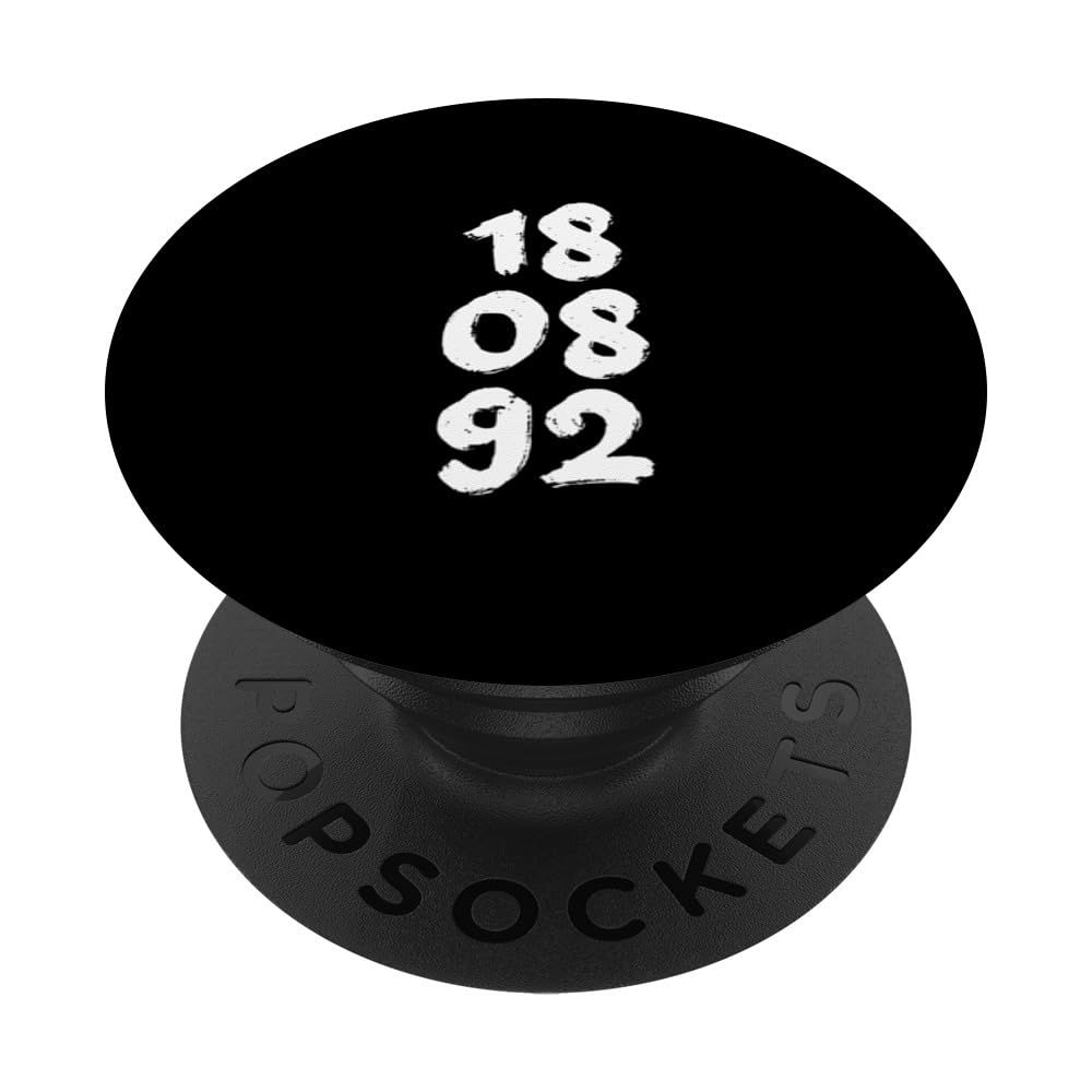 18.08.92 - Birthdate Design with Birth Day.Month.Year PopSockets Swappable PopGrip