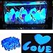 Luditek Glow in The Dark Stones, 200pcs Blue Garden Pebbles Rocks for Outdoor, Walkway, Garden Path, Yard Grass, and Fish Tank Decoration
