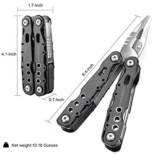 Kingmax Multitool Knife,Stainless Steel Multi tool with Safety Locking, Pliers, Knife, Bottle Opener, Screwdriver,Saw-Perfect for Outdoor, Survival, Camping, Fishing, Hiking,Emergency,Daily Use.