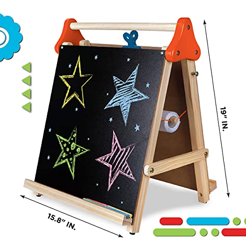 Discovery Kids 3in1 Tabletop Dry Erase Chalkboard Painting Art Easel