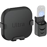 Metal Streaming Device Holder for Roku Ultra Mount with Remote Holders (Compatible with All Models) - Space Saving Mount for Roku Ultra Holder to Mounted Back of TV or On the Wall