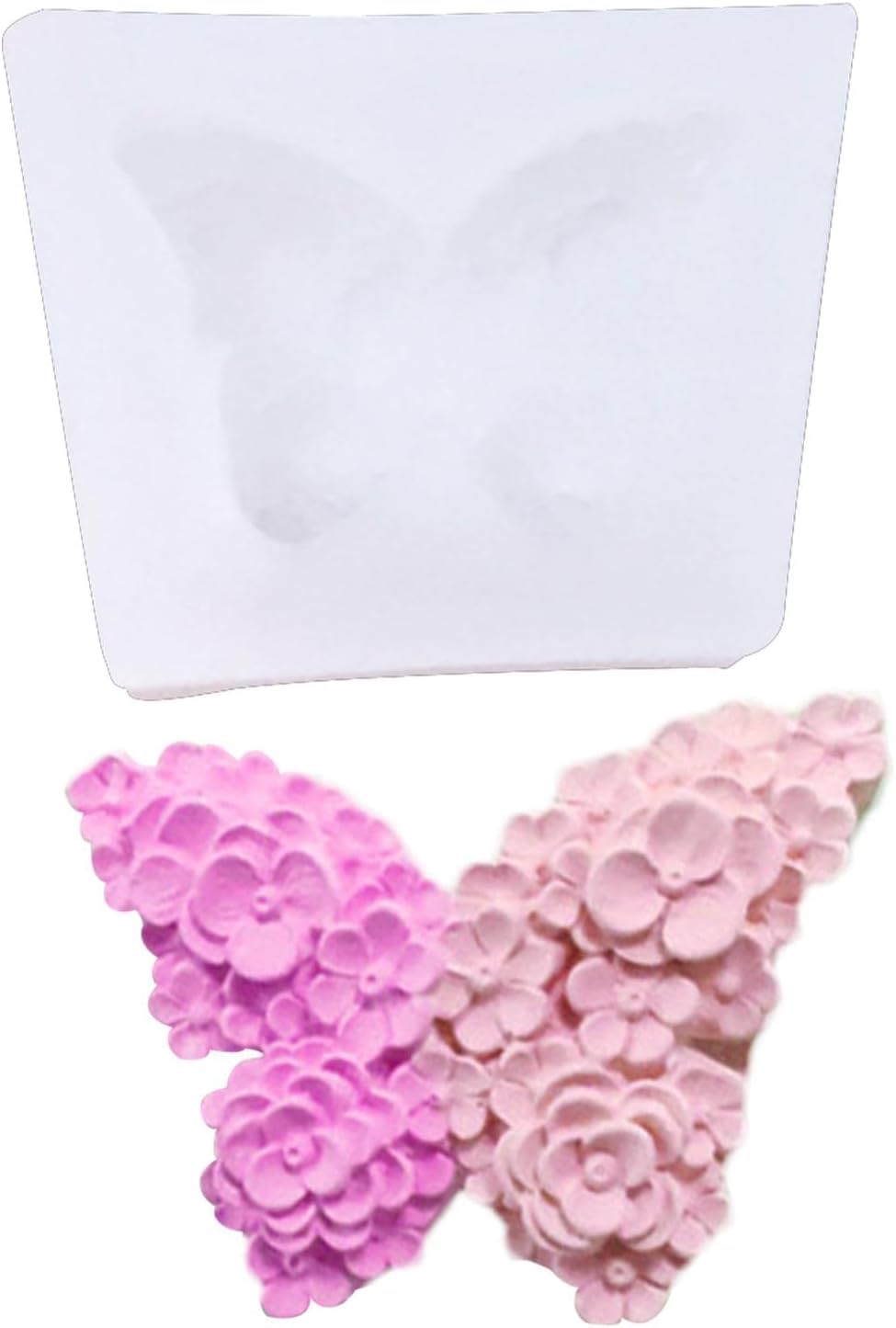 Butterfly Silicone Mould Butterfly Plaster Mould for Casting, DIY Mould Candles Casting Moulds for Aromatherapy Plaster Drip Mould Chocolate Fondant Cake Decoration Baking Mould Modelling 6.7 x 6.7 x