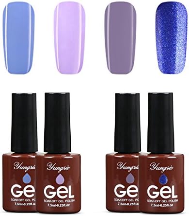 YUNGSIO Glitter Gel Nail Polish Set UV LED Soak Off Nail Gel Polish Kit (24)