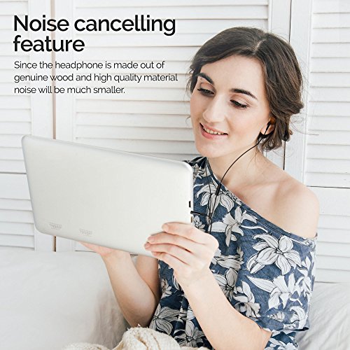 Divine Music 4 U Noise Cancelling Wood In-Ear Headphones-Earphones for Women & Men Provide Crystal Clear Stereo Sound,High Bass w/ Inline Microphone & Controls, 2 Cords (Brown and Black) - Thumbnail 7