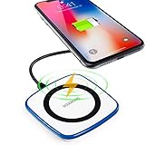 Wireless Charger iPhone X,GOODBONG Wireless Charging Pad for iPhone 8/ 8Plus iPhone X and Samsung Galaxy Note8 S8 Plus S8+ S7 S7 edge S6 S6 edge S6 edge+ Note 5 Nexus 4 5 6 7 and All Qi-Enabled Device