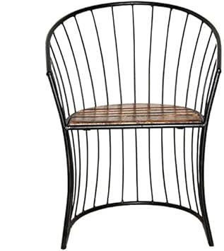 Aafiya Handicrafts Premium Quality Solid Beautiful Wooden & Wrought Iron Living Room Chair