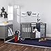 Disney Mickey Mouse Hello World 4 Piece Nursery Crib Bumper, Navy, White
