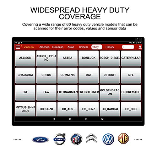 image for LAUNCH X431 V+ Diagnostic OBD2 Android Tablet + X431 HD Heavy Duty Tru