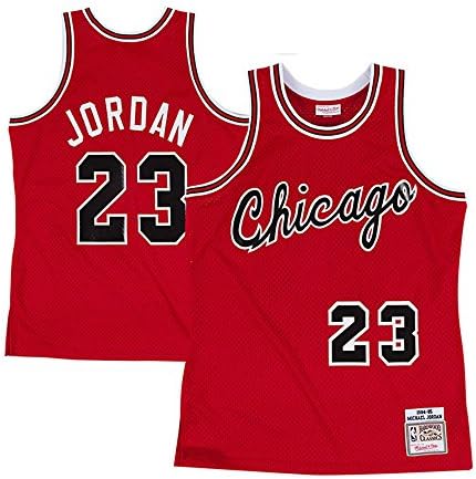 Jordan Mens No.23 Hardwood Classics Rookie Road Jersey Red Large