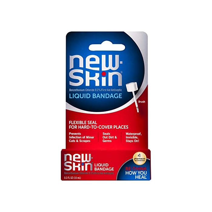 NEW-SKIN Liquid Bandage for Hard-to-Cover Cuts, Scrapes, Wounds, Calluses and Dry, Cracked Skin, 0.3 Fl Oz (Pack of 3…