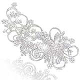 EVER FAITH Bridal 6 Inch Silver-Tone Filigree Flower Austrian Crystal Clear Brooch A02821-2