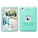 ULAK Case for iPad mini 1 2 3, Three Layer Heavy Duty Shockproof Protective Case with Kickstand for iPad mini 2 Case 1st 2nd 3rd Generation (Green/Grey)