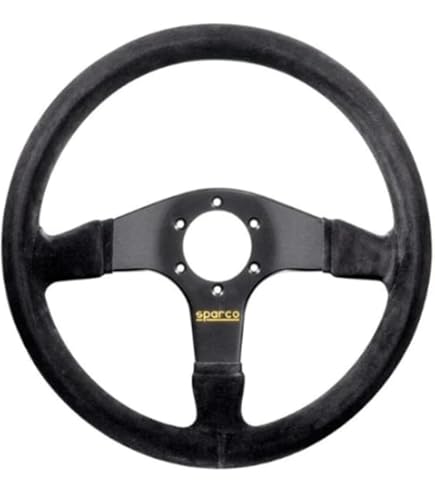 Amazon.com: Sparco 015R345MSN Suede Steering Wheel , Black