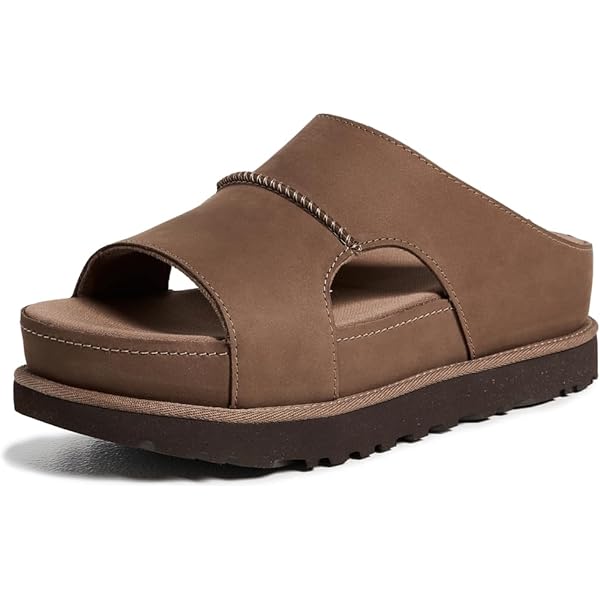 Amazon.com | UGG Women's Maxi Slide Logo Sandal, White, 10 | Slides