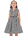 Grace Karin Girls Retro Sleeveless Lapel Collar Polka Dots Dresses