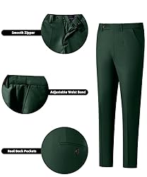 Men's Green Party Homcoming Suits Solid Blazer Vest