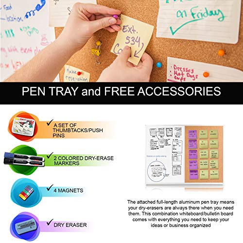 4 Dry+Erase+Cork+Board+Combo